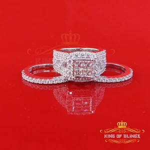 5.94ct Cubic Zirconia White Sterling Silver Square Engagement Womens Ring Size 7 - Picture 1 of 11