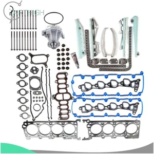 For 1997 1998 1999 Ford F-150 4.6L Head Gasket Set Water Pump Timing Chain Kit - Bild 1 von 24