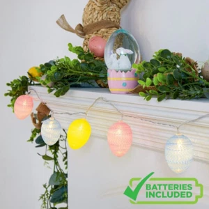 Hoppy Easter Easter Egg String Lights Decoration 10 Pack - Batteries Included - Picture 1 of 3