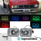 Fits Toyota Nissan Pickup 7" Inch 7X6 RGB Multi Color LED SMD Halo Headlights