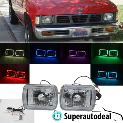 Подходит для пикапа Toyota Nissan 7 дюймов 7X6 RGB многоцветные светодиодные фары SMD Halo - Изображение 1 из 4