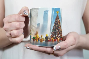 ⭐️️Exclusive Lego Christmas Scene Mug - One World Trade Center | NYC | New York⭐ - Picture 1 of 4