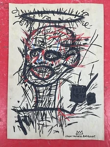 Jean-Michel Basquiat Drawing on paper (Handmade) signed and stamped - Picture 1 of 2