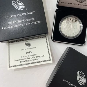 2013 5-Star Generals Commemorative Coin Program Proof Silver Dollar w/ Box & COA - Picture 1 of 12