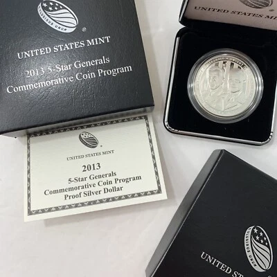 2013 5-Star Generals Commemorative Coin Program Proof Silver Dollar w/ Box & COA - Image 1 of 4