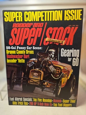 RODDER AND SUPER/STOCK MAGAZINE NOV 1970 ALTERED INVADER FUNNY CAR DORAN CAMARO - Image 1 of 4