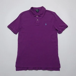 Ralph Lauren Boys Purple Short Sleeve Pique Cotton Polo Shirt Size 14-16 Years - Picture 1 of 7