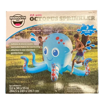 BigMouth 8 ft. Wide Octopus Inflatable Sprinkler with 3 Super Spray Zones - Image 1 of 2