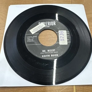 Keith Buck - Mr. Misery / Blue Blue Day 45 ~ 1958 Superior ~ RARE COUNTRY - Picture 1 of 4