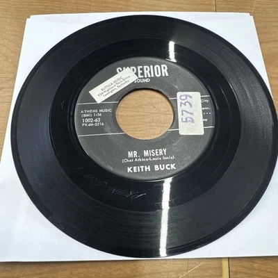 Keith Buck - Mr. Misery / Blue Blue Day 45 ~ 1958 Superior ~ RARE COUNTRY - Image 1 of 4