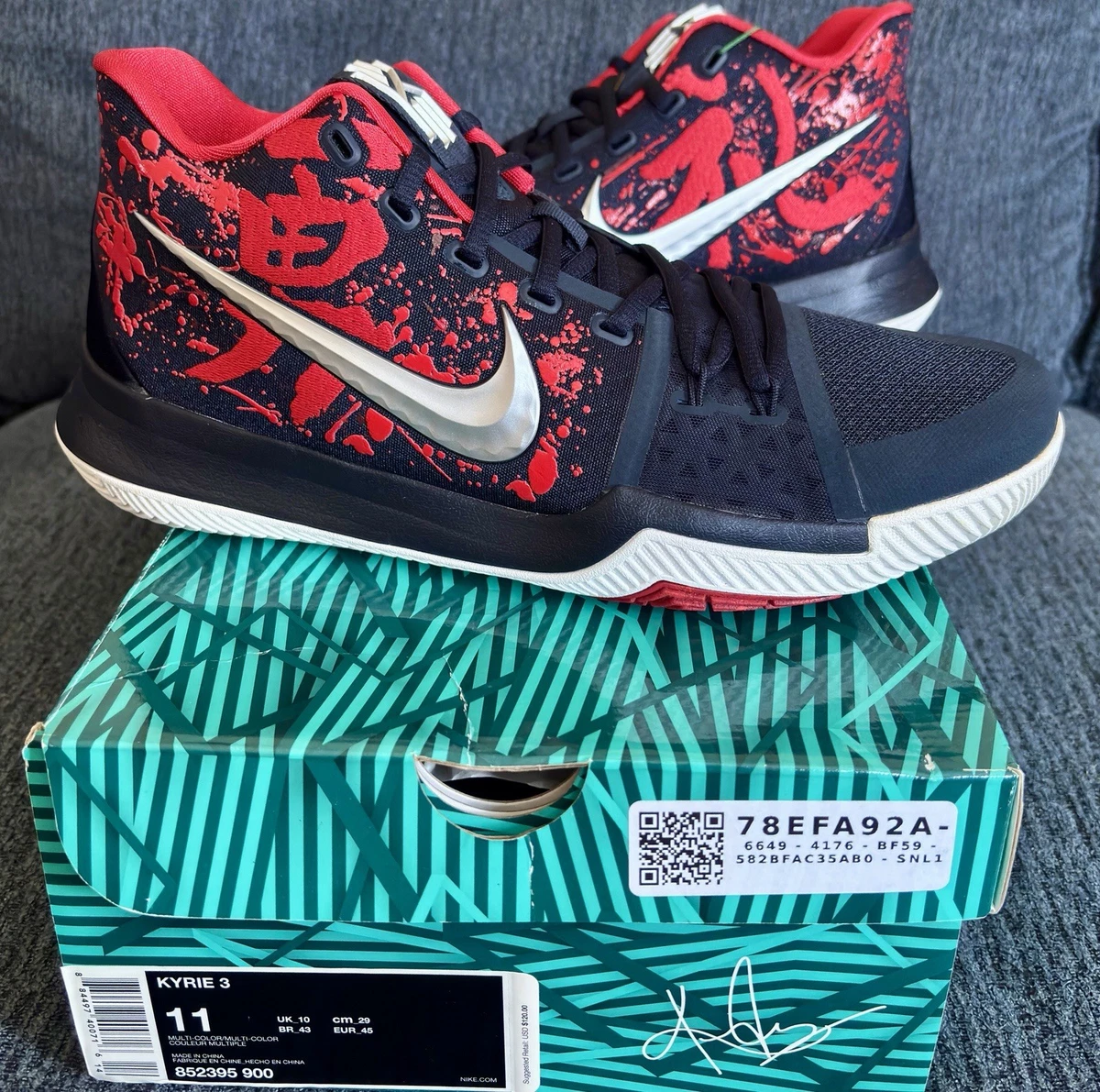シューズ(男性用) Nike Kyrie3 EP samurai Nike Kyrie 3 Samurai Men's - 852395-900/852396-900 - US