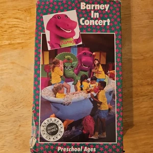 Barney & Friends Barney In Concert VHS 1990 Video Tape Sing Along Song RARE Case - Picture 1 of 5