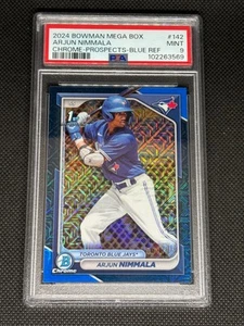 2024 Bowman Arjun Nimmala 1st Bowman Blue Mega Mojo Refractor # /150 PSA 9 - Picture 1 of 2