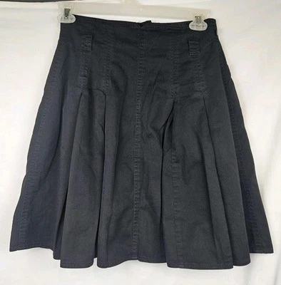 Union Bay Vintage Black Pleated Skirt Sz 11 Y2k Fairygoth Goth Cottagecore  - Image 1 of 4