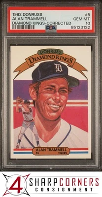 Donruss Diamond Kings 1982 #5 Alan Trammell Hof corregido PSA 10 Foto 1 de 4
