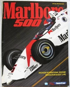 Michigan International Speedway 2 Aug 1992 Marlboro 500 A4 Official Programme - Bild 1 von 3