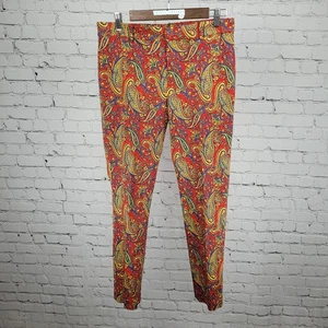 Pantalones cónicos Lauren Ralph Lauren multicolor cachemira elásticos tiro medio 8 (31x29) - Imagen 1 de 13