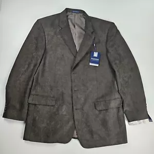 NWT Stafford Blazer Men's 46 Brown Classic Fit Single Vented 3 Button Notch - Picture 1 of 17