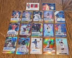 2019-2020 Autograph Lot Of 17 Panini Prizm Leaf Trinity With Patch & Bat Cards - Picture 1 of 18