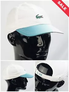 LACOSTE CYCLADES WEISSE SPORTMÜTZE BAUMWOLLE VORNE LOGO UNISEX GRÖSSE SMALL UVP £60 - Bild 1 von 13