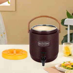 Stainless Steel Insulated Bucket W/ Faucet Lid Keep Warm And Cold Thermos Barrel - Picture 1 of 16