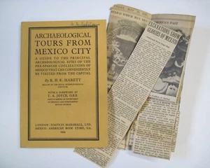 1934 ARCHAEOLOGICAL TOURS FROM MEXICO CITY, Marett, news clipping 1937 - Bild 1 von 4