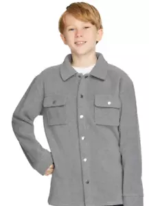 Quiksilver Youth Fleece Shirt Jacket - Grey - S - Picture 1 of 2