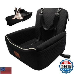 Dog Car Seat Bed 2 in 1 for Small/Medium Dogs up to 35 lbs,Adjustable Safety - Picture 1 of 5