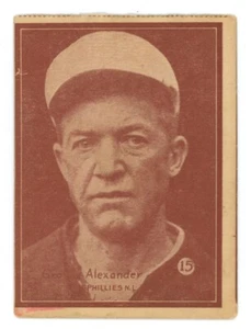 1931 W517 Grover Alexander Strip Hand Cut Baseball Card #15 Phillies Rare - Picture 1 of 2