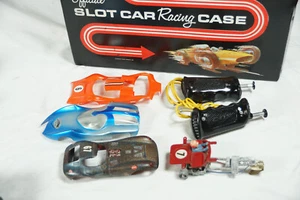 Vintage Official 1/32 slot car racing case With Cars And Parts Cox Classic More! - Picture 1 of 8