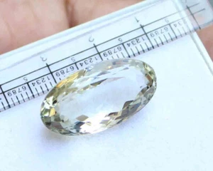 Natural Loose Gemstone Oval Faceted Cut Green Amethyst 19.50 Ct 12*22.5 Mm - Picture 1 of 5