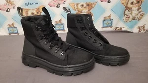 Stivali da combattimento Dr. Martens Combs neri in polietilene con lacci EMS da donna taglia 7 - Foto 1 di 10