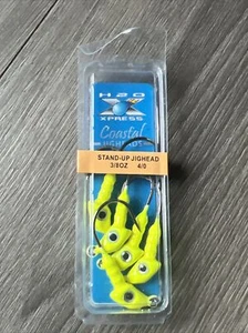 🟡🟢 H2O XPRESS Stand Up Jigheads 4/0 Gancho 3/8oz Pesca Paquete de 5 - Imagen 1 de 2