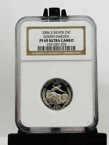 2006 S 25C South Dakota Quarter NGC PR69 Ultra Cameo Collector Coin - Picture 1 of 2