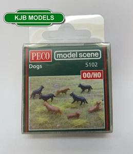 Brandneu in Originalverpackung OO Stärke Peco Modellszene 5102 Hunde - Bild 1 von 2