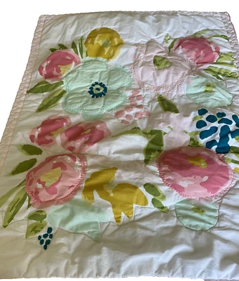 Manta Edredón Cuna Bebé Cloud Island Edredón Floral Reversible 39" x 30.5" Foto 1 de 4