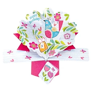 Tarjeta de cumpleaños 3D emergente tarjeta de regalo niña nieta sobrina amiga hermana - Imagen 1 de 3