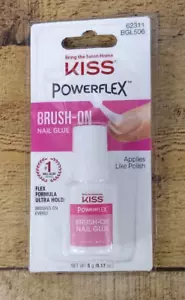 KISS PowerFlex Brush-On Nail Glue for Press-On Nails, Apply Like Polish Fast Dry - Picture 1 of 5