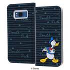Galaxy S8 Notebookcase Disney Donald Cover Character Card Pocket Strap Hole Cute