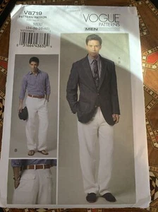 Vogue V8719 Herren Sportmantel Jacke & gerades Bein Hose UNCUT Gr. 34-40 UNCUT - Bild 1 von 2