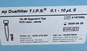 EPPENDORF 0030 078.500 10X 96 TIPS PCR CLEAN STERILE PIPETTE 0030078500 - Picture 1 of 4