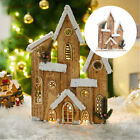 Christmas Fairy Pixie Frosted House Winter Decor Ornament Party Gift With Light
