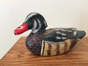 Vtg Hand Carved Wooden Duck - Bild 1 von 4