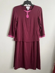 Susan Graver Womens Size XS Top And Skirt Maroon Maxi - Picture 1 of 6