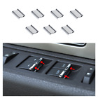 7x Car Window Lift Button Switch Trim Cover Bezels For Ford F-150 2009-14 Chrome