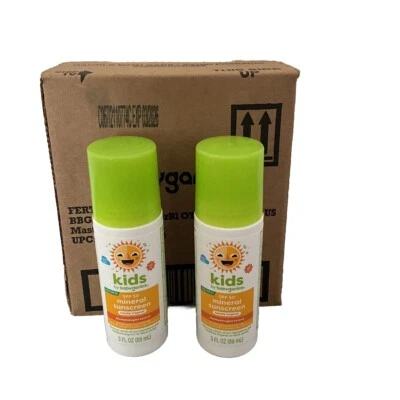 Минеральный солнцезащитный крем для детей от Babyganics SPF 50, 3 унции срок годности 03/2026 упаковка 2 шт. - Изображение 1 из 2