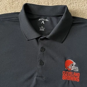 Camisa Polo Cleveland Browns NFL Antigua Para Hombres Gris Oscuro Talla XL - Imagen 1 de 5