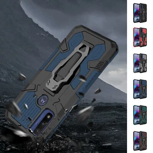 Funda magnética para teléfono Motorola Moto G Play/Stylus/Power Hybrid Armor Kickstand - Imagen 1 de 62