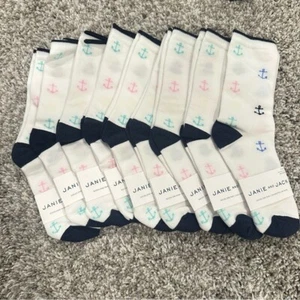 Janie and Jack Girls Pastel Spring Socks Size 6-8 Lot of 9 Pairs of Socks NWT - Picture 1 of 4