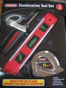 COMBINATION TOOL SET 3 piece Level Screwdriver Tape Measure TOOL RICH New - Picture 1 of 1